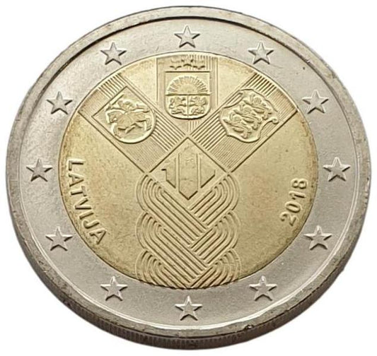 Lettonie - 2 euros 2018 A, non circulé