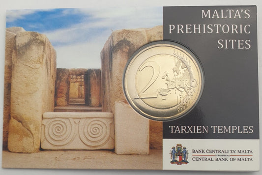 Malte - 2 Euro 2021, Temples de Tarxien, Coin Card