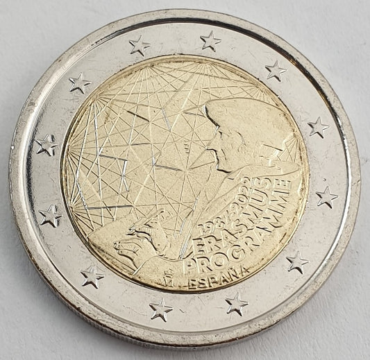 Espagne - 2 euros 2022, 35 ans du programme Erasmus, non circulé