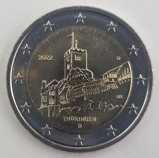 Allemagne - 2 euros 2022 D, non circulée
