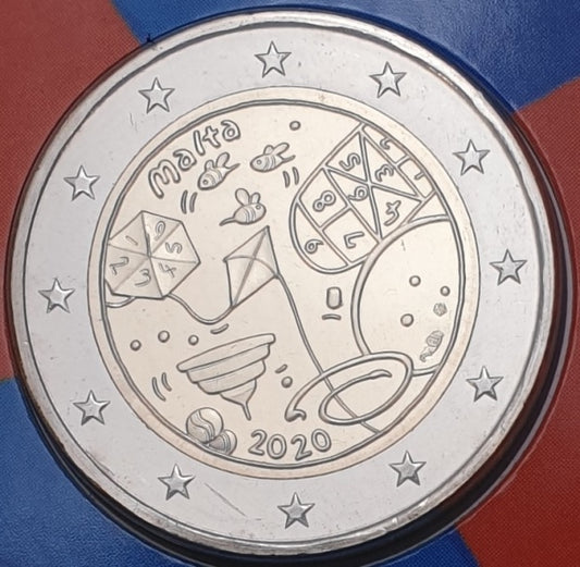Malte - 2 euros 2020, Des enfants à la solidarité, (Carte à pièces)