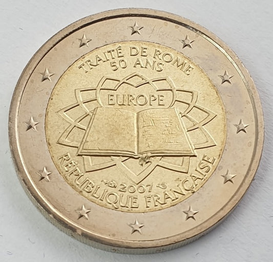France - 2 euros (50 ans du traité de Rome 2007), non circulé