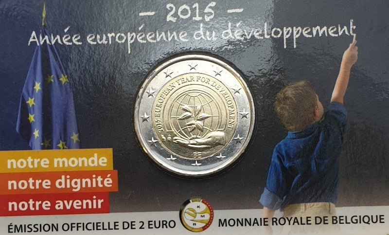 Belgique - 2 euros 2015, Année européenne de la croissance (carte à pièces)