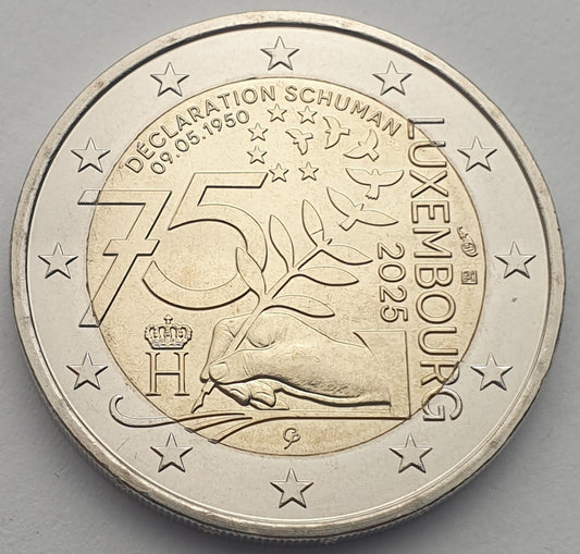 Luxembourg - 2 euros 2025, Déclaration Schuman