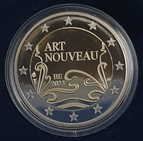 Belgique - 2 euros 2023, 130 ans d'Art nouveau, ÉPREUVE