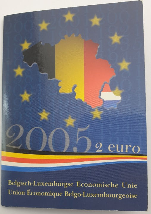 Belgique - 2 euros 2005, Union économique Luxembourg-Belgique, Carte à pièces