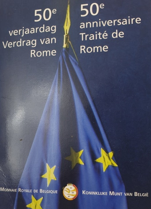 Belgique - 2 euros 2007, 50e anniversaire du traité de Rome, (carte-pièce)