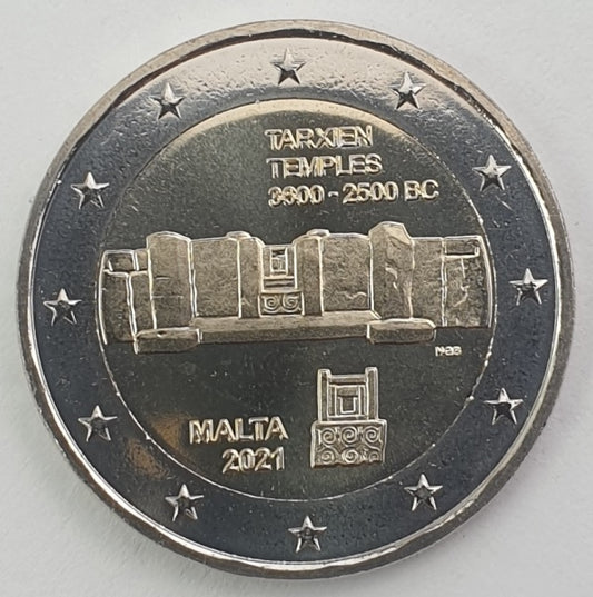Malte - 2 euros 2021 A, non circulée