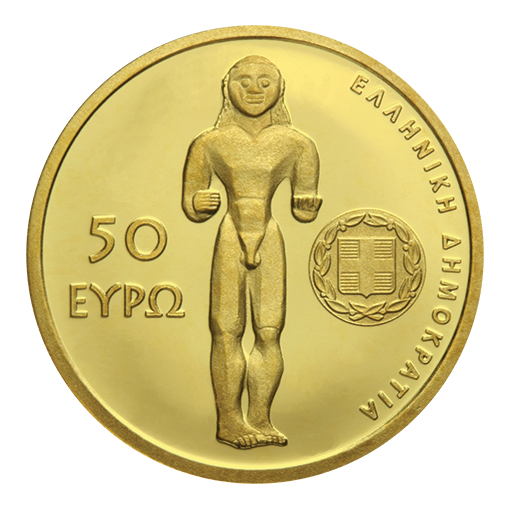 Grèce - 50 euros 2024, Le temple d'Apollon Épicure, qualité or