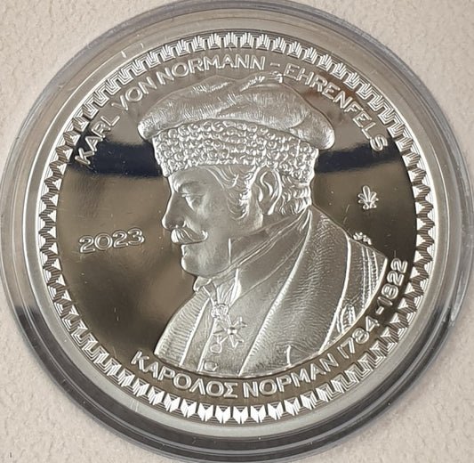 Grèce - 10 euros 2023, Charles Norman, Argent Belle Épreuve