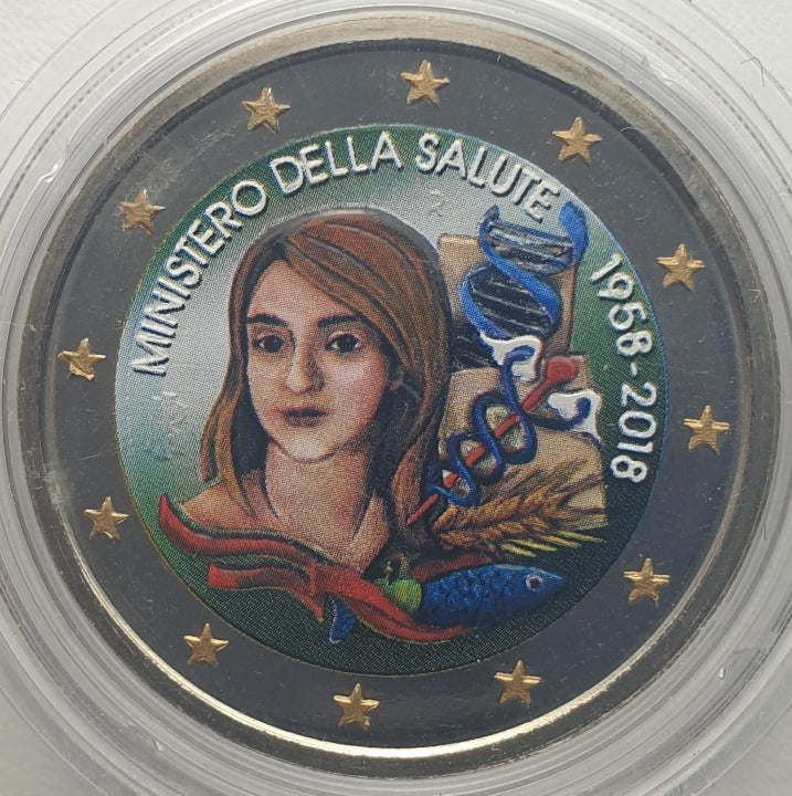 Italie - 2 euros 2018 B, couleur, non circulée