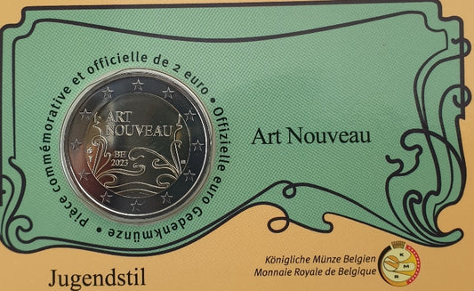 Belgique - 2 euros 2023, 130 ans d'Art nouveau (carte-monnaie)