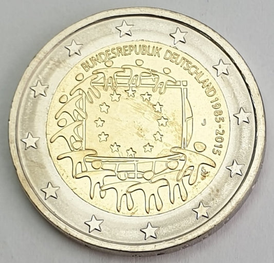 Allemagne - 2 euros (drapeau 2015 J), non circulé