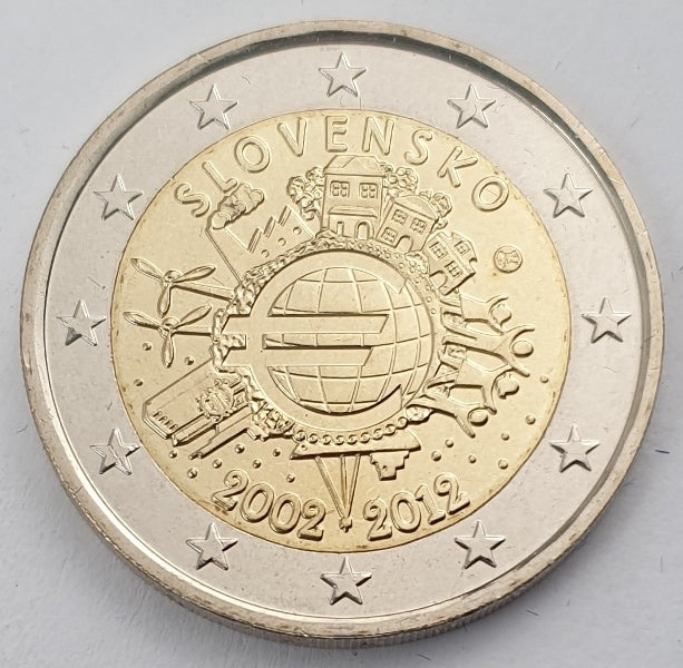 Slovaquie - 2 euros (Dix ans de l'euro 2002-2012), non circulé