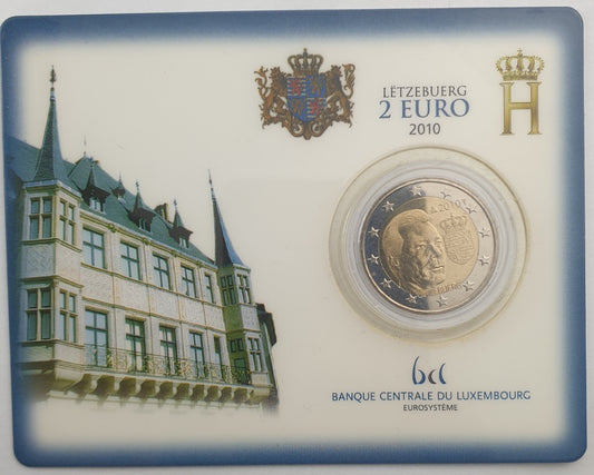 Luxembourg - 2 euros 2010, Henri Ier, duc Henri (carte-pièce)