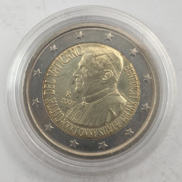 Vatican - 2 euros 2007, 80e anniversaire de Sa Sainteté Benoît XVI, non circulé