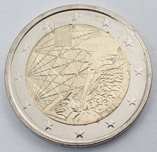 Luxembourg - 2 euros 2022, 35 ans du programme Erasmus, non circulé