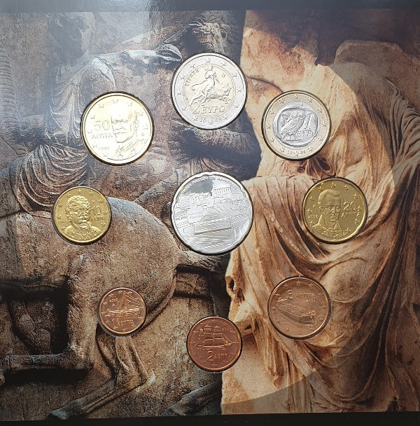 Série Euro - Le nouveau musée de l'Acropole 2008 + Pièce en argent