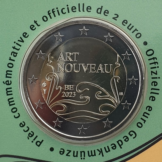 Belgique - 2 euros 2023, 130 ans d'Art nouveau (carte-monnaie)