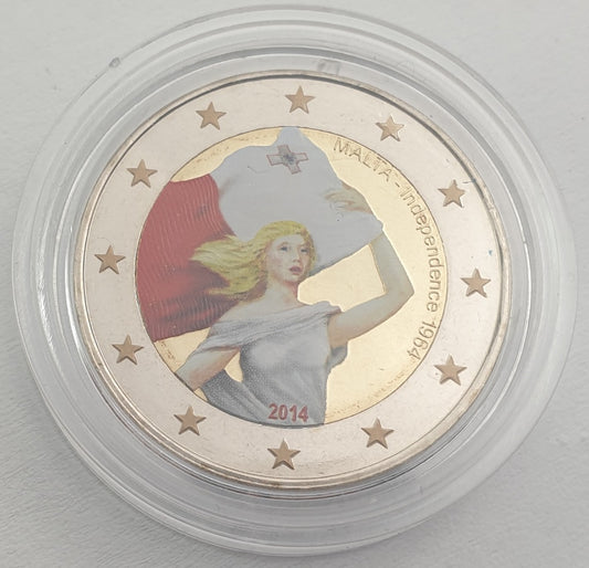 Malte - 2 euros 2014, Indépendance en 1964, Couleur