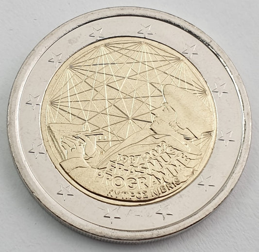 Chypre - 2 euros 2022, 35 ans du programme Erasmus, non circulé