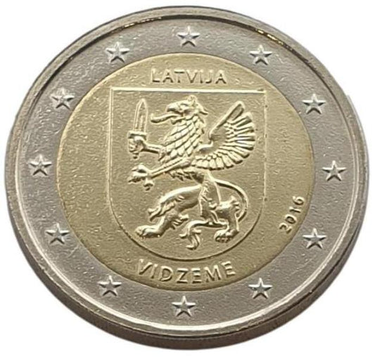 Lettonie - 2 euros 2016 B, non circulée