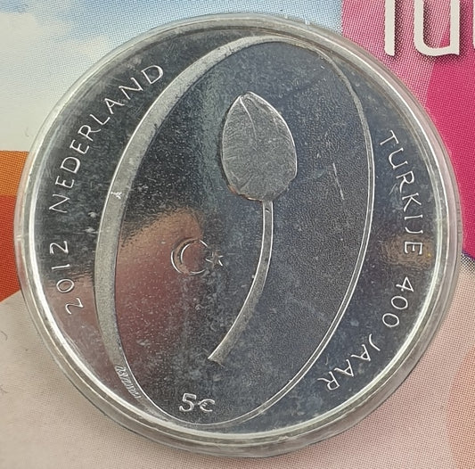 Pays-Bas - 5 euros 2012, 400 ans de relations diplomatiques Pays-Bas - Turquie (carte à pièces)