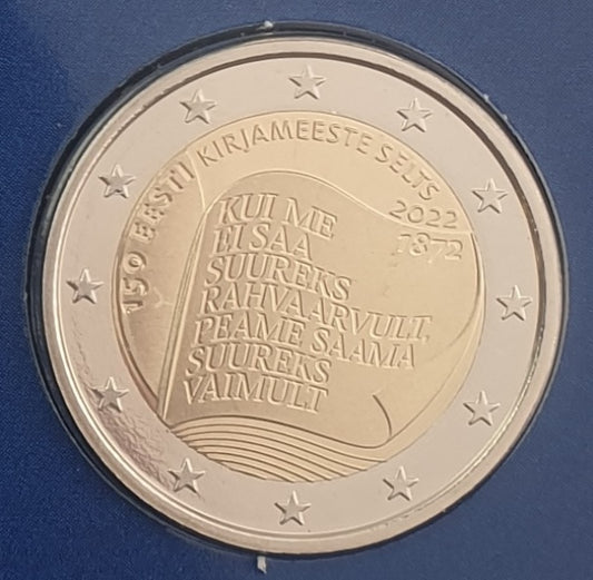 Estonie - 2 euros 2022, Société des secrétaires estoniennes (carte à pièces)