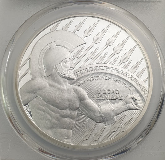 Grèce - 10 euros 2020 (PR 70 DCAM), Thermopyles, Épreuve en argent