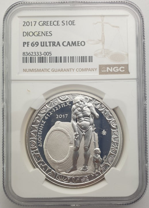 Grèce - 10 Euros 2017 (PF 69 ULTRA CAMEO), Diogenis, Argent