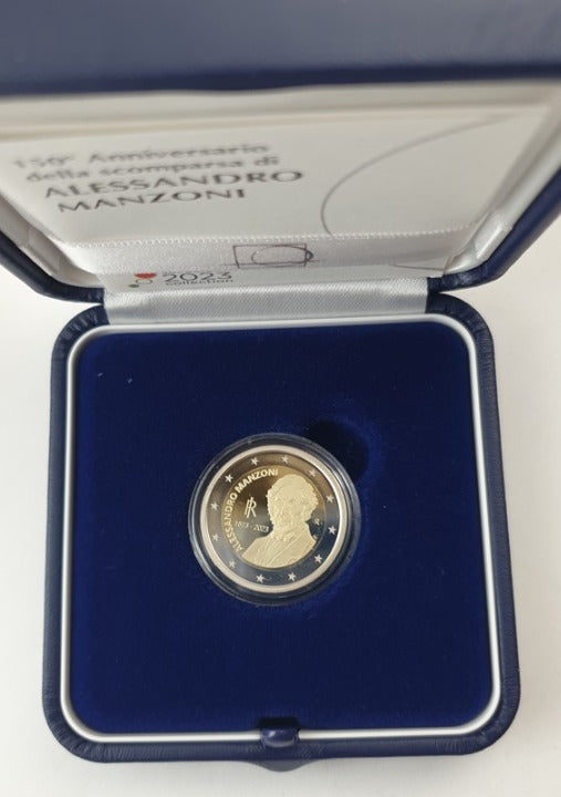 Italie - 2 Euro 2023, Alessandro Manzoni, BE