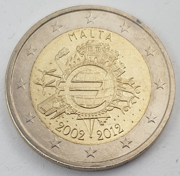 Malte - 2 euros (Dix ans de l'euro 2002-2012), non circulée