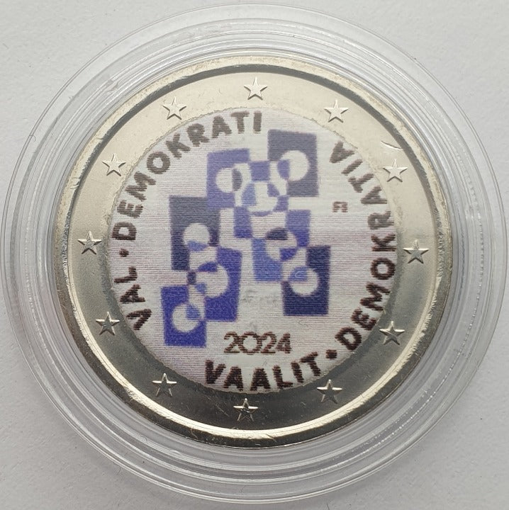 Finlande - 2 Euro 2024, Élections et démocratie, Couleur