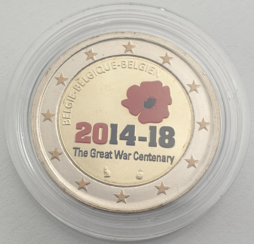 Belgique - 2 euros 2014, Anniversaire de Philippe Ier, Seconde Guerre mondiale, Couleur