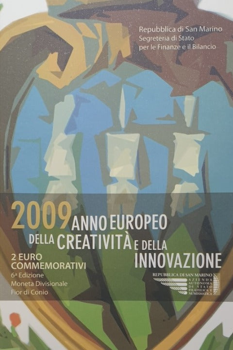 Saint-Marin - 2 euros 2009, Créativité et innovation (carte à pièces)