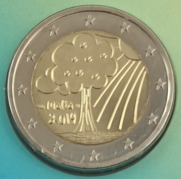 Malte - 2 euros 2019, Des enfants à la solidarité - Nature et environnement 2019, (Carte à pièces)