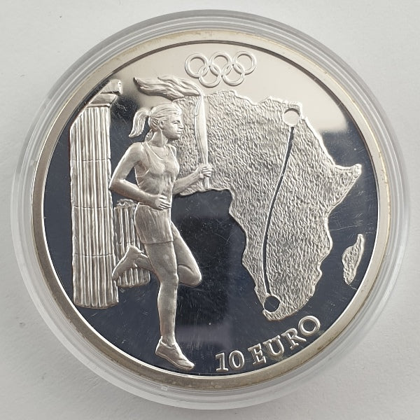 Grèce - 10 Euro 2004, Relais de la flamme olympique - Afrique, Médaille d'argent