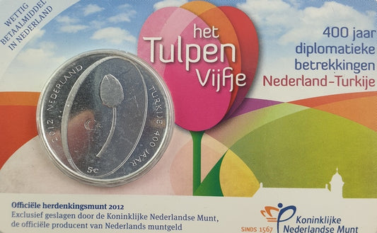 Pays-Bas - 5 euros 2012, 400 ans de relations diplomatiques Pays-Bas - Turquie (carte à pièces)