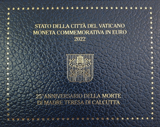 Vatican - 2 euros 2022, 25e anniversaire de la mort de Mère Teresa, (Carte-pièce)