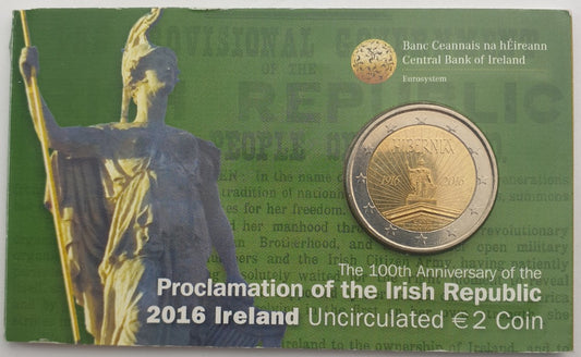 Irlande - Pièce de 2 euros 2016, 100 ans d'indépendance irlandaise