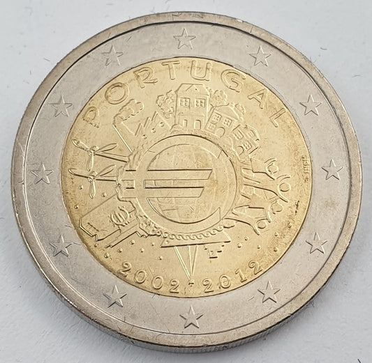 Portugal - 2 euros (Dix ans de l'euro 2002-2012), non circulé
