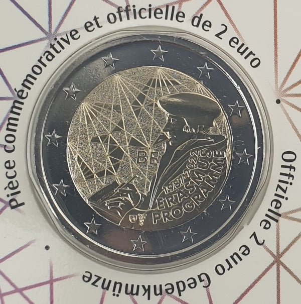 Belgique - 2 euros 2022, 35 ans du programme Erasmus, BU (Carte à pièces)
