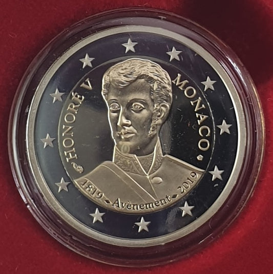 Monaco - 2 euros 2019, non circulée, épreuve