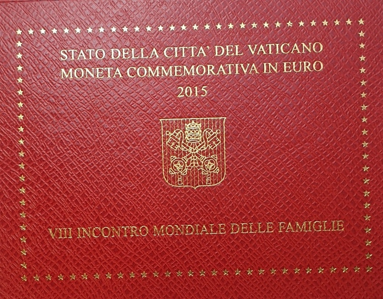 Vatican - 2 euros 2015, 8e Rencontre mondiale des familles (carte à pièces)