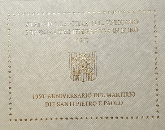 Vatican - 2 euros 2017, 1950e anniversaire du martyre des saints Pierre et Paul (carte-pièce)