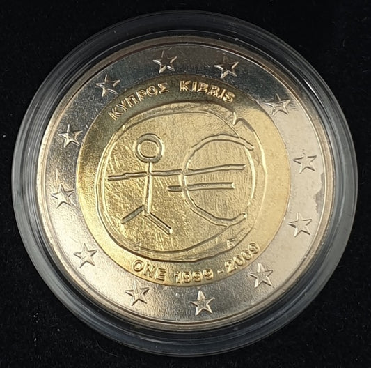 Chypre - 2 euros 2009, 10e anniversaire de l'Union économique et monétaire, épreuve
