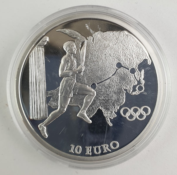 Grèce - 10 Euro 2004, Relais de la flamme olympique - Asie, Médaille d'argent