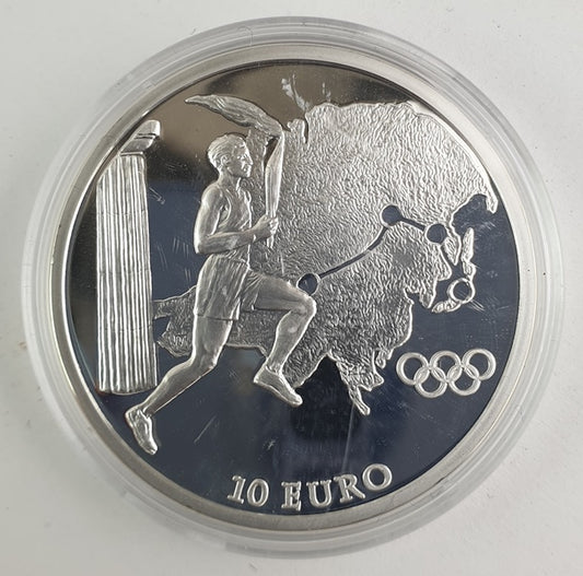 Grèce - 10 Euro 2004, Relais de la flamme olympique - Asie, Médaille d'argent
