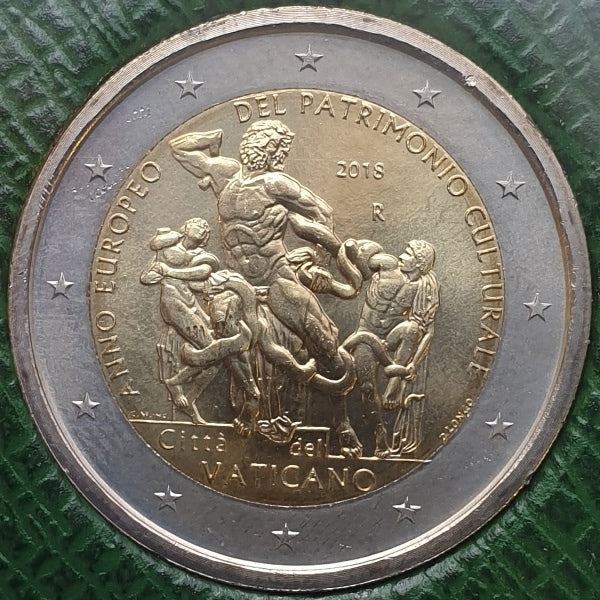 Vatican - 2 euros 2018, Année européenne du patrimoine culturel (carte-monnaie)