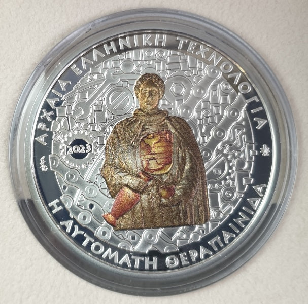 Grèce - 10 euros 2023, Thérapeutique automatique Philo, Argent Proof